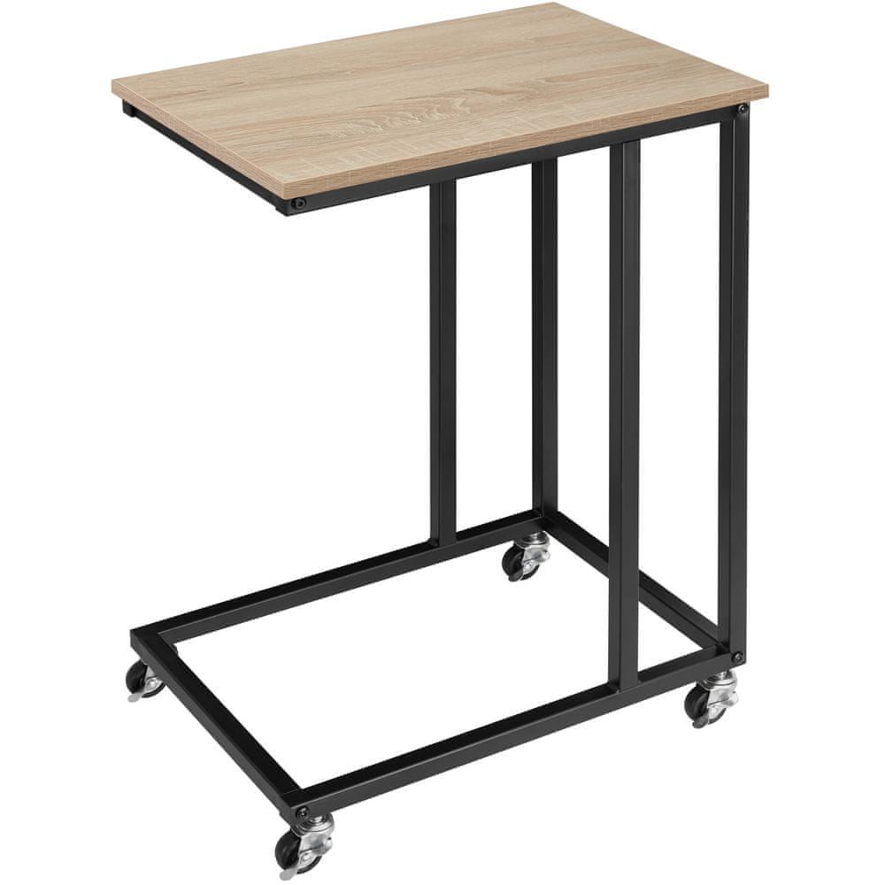 tectake Odkladací stolík Luton 48x35x70cm - Industrial svetlé drevo, dub Sonoma